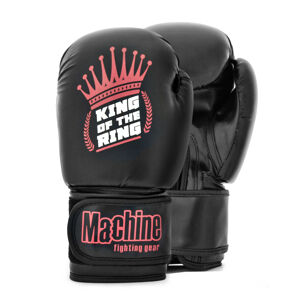 Boxerské rukavice Machine King Crown - černo/červené