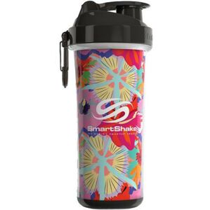 Smart Shake Shaker Double Wall 750 ml - Flower Power /Tropical Red